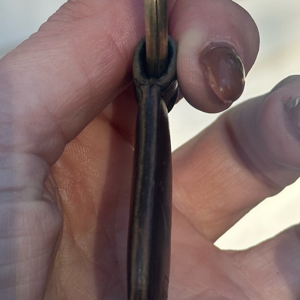 Vintage Coach Mahogany Key Fob - Picture 3 of 5